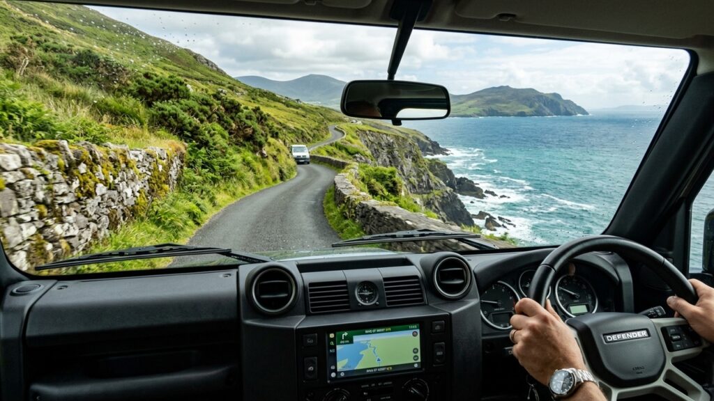 Com 179 km de extensão circular no sudoeste da Irlanda, a cênica rota turística passa por praias selvagens e ruínas medievais históricas