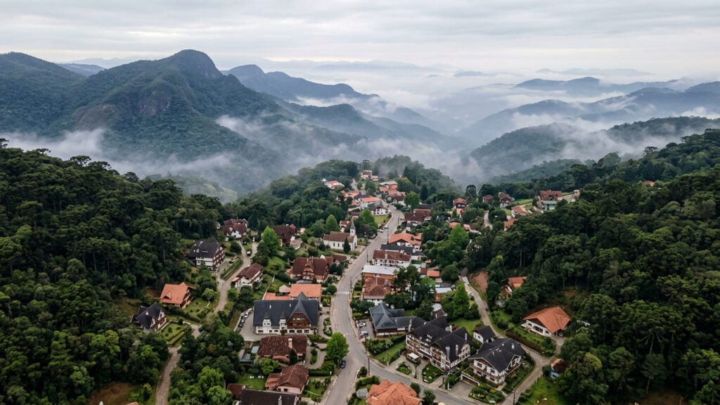 Cidade ideal para casais que buscam um clima frio nas montanhas de Minas Gerais oferece chalés charmosos, lareira e gastronomia de padrão europeu