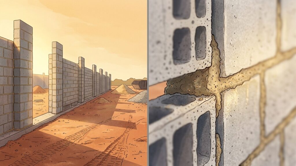 Quanto um pedreiro cobra para construir um muro simples de 30 metros em 2026?