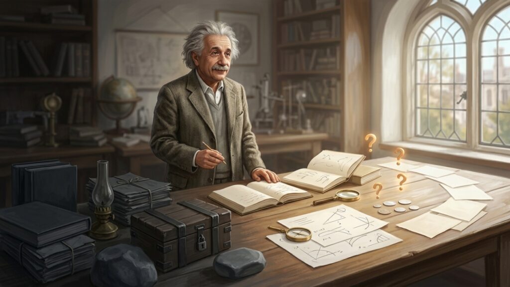 Albert Einstein, físico que desconfiava da autoridade cega e defendia a curiosidade como motor da inteligência: “Não tenho nenhum talento especial. Sou apenas apaixonadamente curioso”