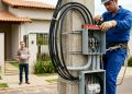 Quanto um eletricista de alta tensão cobra para instalar um padrão bifásico de entrada de energia homologado em 2026