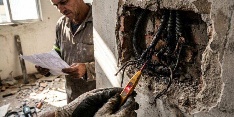 Quanto um eletricista cobra para trocar toda a fiação de uma casa antiga de 70 m² em 2026