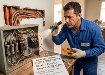 Quanto um eletricista cobra para trocar a fiação de uma casa em 2026 e quando o barato vira risco