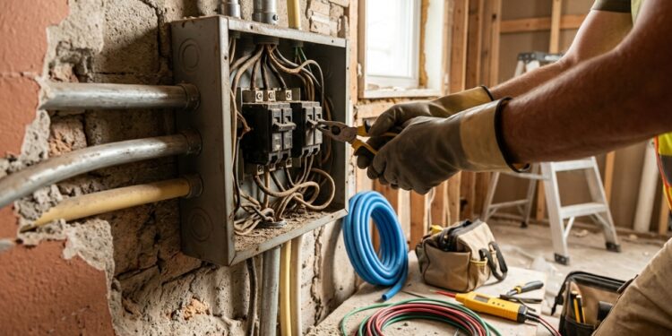Quanto custa contratar um eletricista para trocar a fiação de uma casa em 2026 e por que o quadro antigo vira alerta vermelho