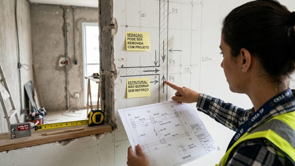 Quanto um pedreiro cobra para abrir uma parede e integrar sala e cozinha em 2026