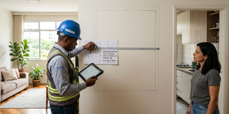 Quanto um pedreiro cobra para abrir uma parede e integrar sala e cozinha em 2026