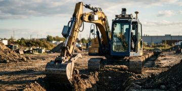 Peça robótica que automatiza escavadeiras comuns