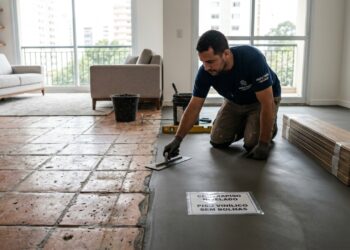 Quanto um profissional cobra para instalar piso vinílico em um apartamento em 2026, e o que ninguém avisa sobre a base