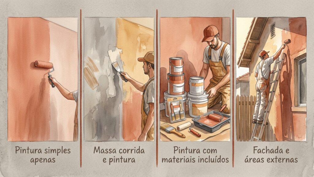 Quanto um pintor cobra para pintar uma casa de 3 quartos?