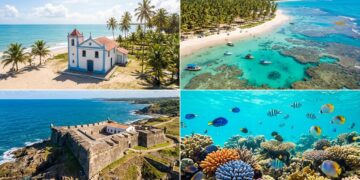 Cidade do litoral de Pernambuco abriga praias de águas mornas, protegidas por corais de recifes, e a famosa igrejinha colonial de Carneiros