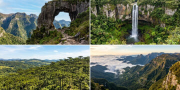 Cidade do interior de Santa Catarina, situada a 915 metros de altitude na serra, registra temperaturas negativas e é famosa por seus belos cânions