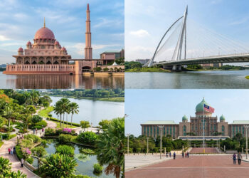 Cidade planejada na Malásia, situada a poucos quilômetros de Kuala Lumpur, impressiona pela moderna arquitetura e pela mesquita rosa