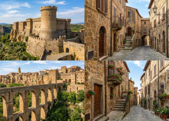 Cidade medieval, esculpida sobre um imponente penhasco de pedra vulcânica na Itália, é famosa por sua rica herança histórica e cultural