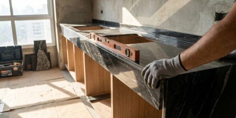 Quanto custa fazer uma bancada de granito para cozinha em 2026 e por que cuba, recorte e acabamento pesam mais que a pedra