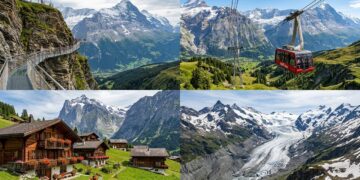 Com vistas deslumbrantes da imponente face norte do monte Eiger, o vilarejo alpino suíço é o ponto de partida perfeito para caminhadas e aventura