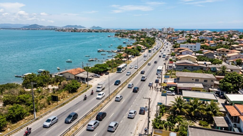 A Rodovia Amaral Peixoto, no Rio de Janeiro, percorre 180 km de litoral entre Niterói e Macaé e é o único acesso terrestre a dezenas de praias e lagoas da Região dos Lagos