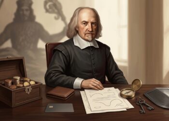Hobbes, pensador que via o medo como alicerce escondido por trás da ordem social: “O homem é o lobo do homem”