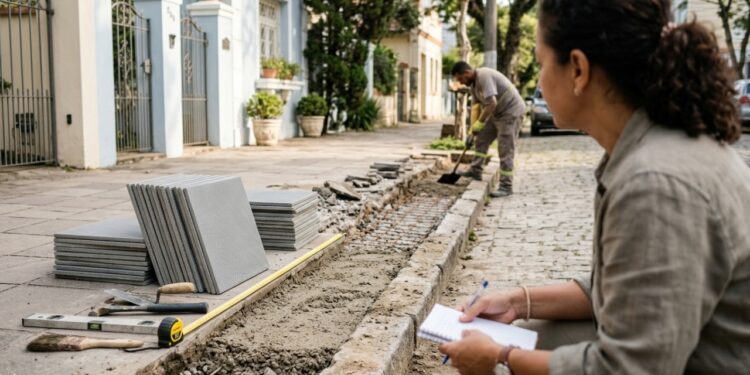 Quanto um pedreiro cobra para fazer uma calçada nova na frente de casa em 2026