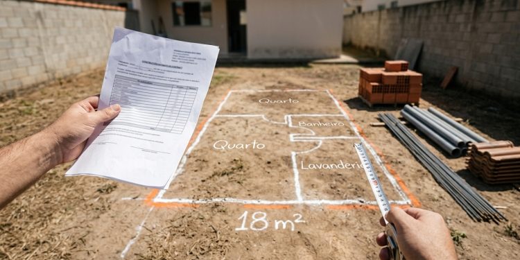 Quanto um pedreiro cobra para construir uma edícula de 18 m² nos fundos de casa em 2026?