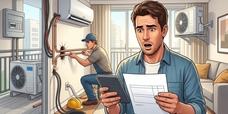 Quanto um técnico cobra para instalar um ar-condicionado split de 12.000 BTUs com ponto elétrico novo em 2026