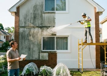 Quanto um limpador de fachadas cobra para realizar a lavagem hidrojateada de alta pressão de uma casa de dois andares em 2026