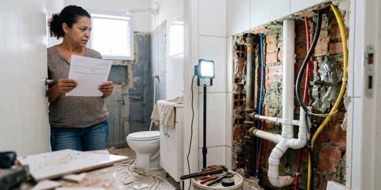 Quanto um eletricista e um encanador cobram juntos para reformar um banheiro de 4 m² em 2026
