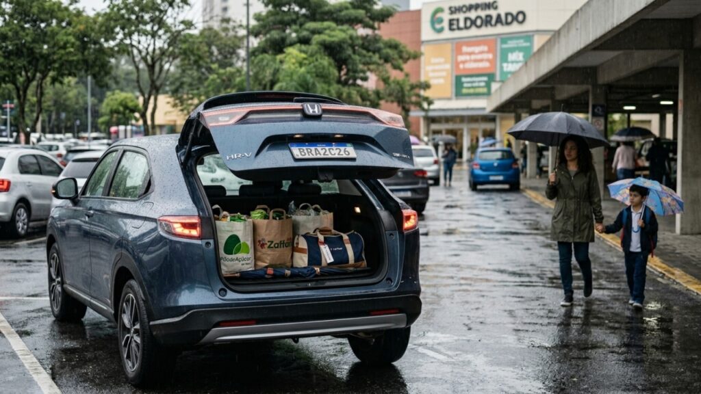 Um porta-malas que abre por sensor muda a relação deste SUV com supermercado, chuva e mãos ocupadas