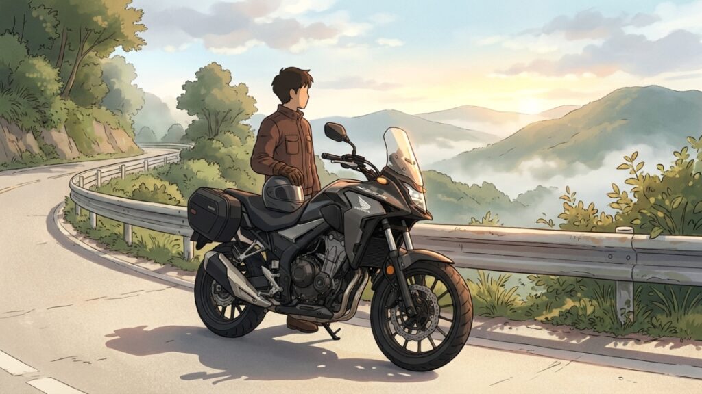 Uma aventureira de 471 cc tenta vender viagem longa sem o peso assustador das big trails