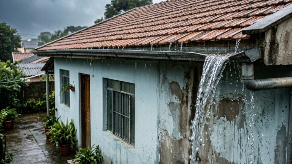 Quanto um calheiro cobra para instalar calhas em uma casa térrea em 2026, e por que a queda da água muda o orçamento