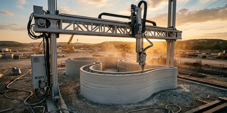 Casas de concreto de 120 m² impressas em 3D em 48 horas