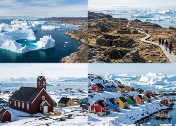 Cidade situada no oeste da Groenlândia abriga o fiorde de gelo mais produtivo do Hemisfério Norte, onde icebergs gigantescos se desprendem de uma geleira