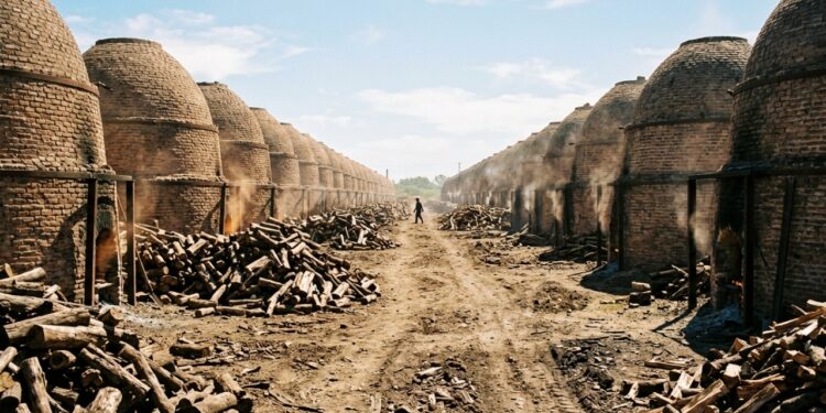 A cidade que está construindo 147 fornos industriais para transformar uma árvore pouco aproveitada em carvão vegetal em escala industrial