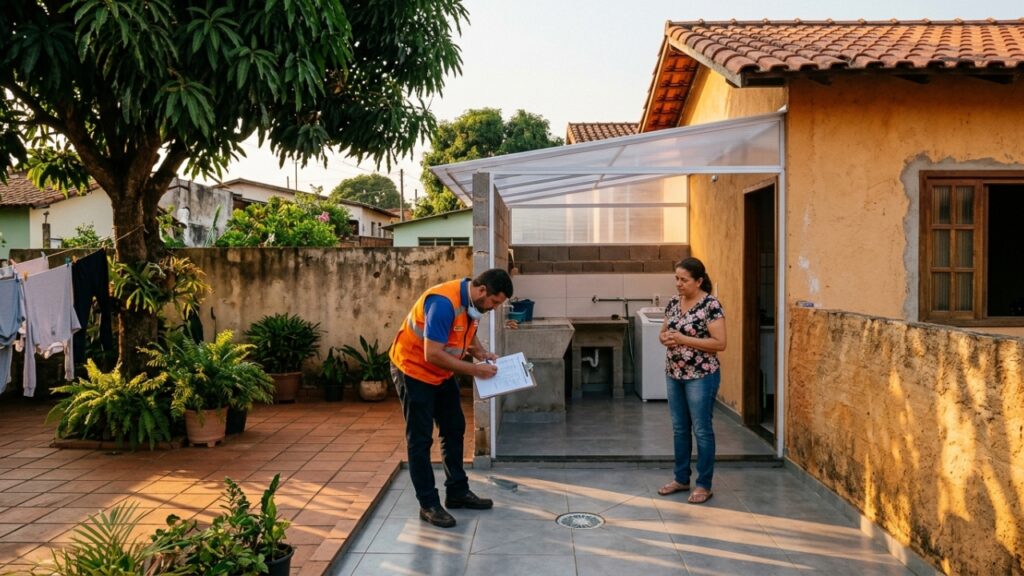 Quanto um pedreiro cobra para fazer uma lavanderia coberta nos fundos da casa em 2026, e o que verificar antes de começar?
