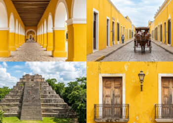 Cidade colonial, fundada sobre pirâmides maias, é famosa por ter todos os seus prédios pintados de amarelo, criando um visual único no México