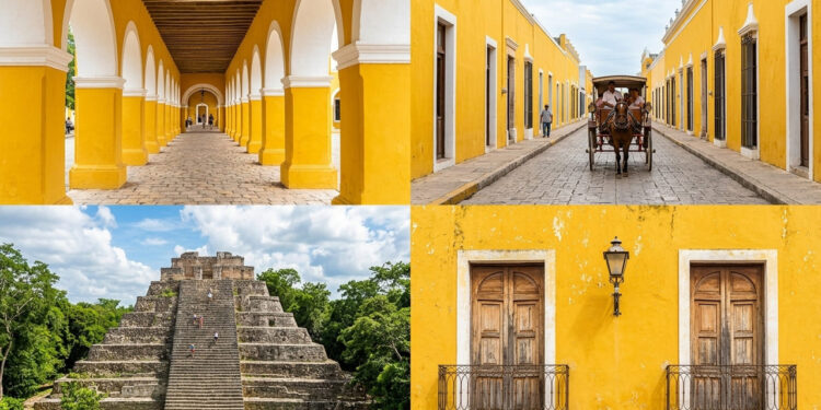 Cidade colonial, fundada sobre pirâmides maias, é famosa por ter todos os seus prédios pintados de amarelo, criando um visual único no México