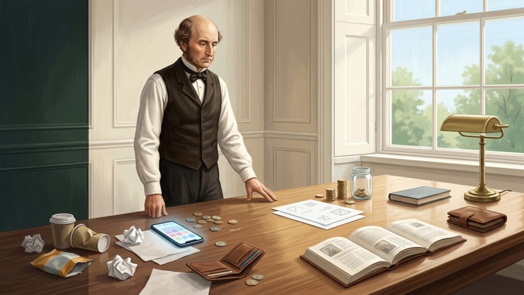 John Stuart Mill, filósofo que separava prazer elevado de conforto que apenas adormece a alma: “É melhor ser um homem insatisfeito do que um porco satisfeito”