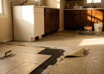 Quanto um pedreiro cobra para trocar o piso de uma cozinha de 12 m² em 2026, e por que a retirada do antigo muda tudo