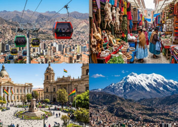 Cidade situada a 3.640 metros de altitude é a capital administrativa mais alta do mundo e surpreende pela sua geografia montanhosa. Descrição