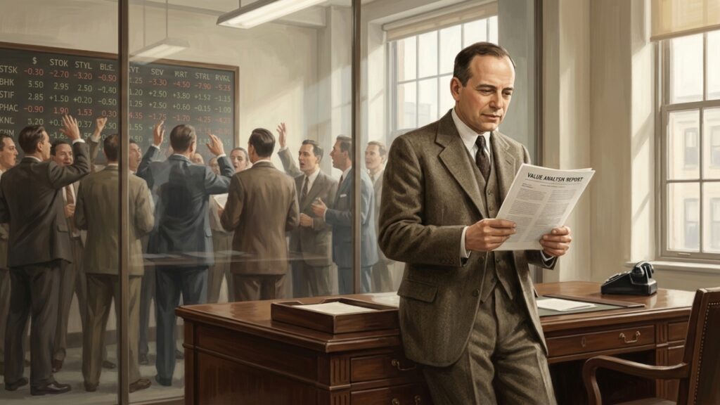 Benjamin Graham, investidor que via o mercado como servo perigoso quando vira mestre: “O mercado é uma máquina de votação no curto prazo e uma balança no longo prazo”