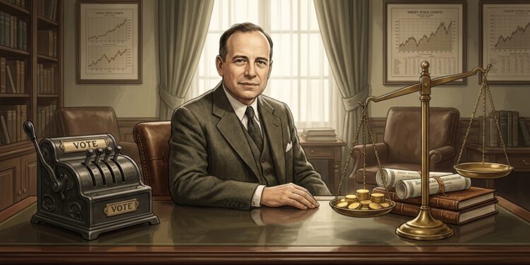 Benjamin Graham, investidor que via o mercado como servo perigoso quando vira mestre: “O mercado é uma máquina de votação no curto prazo e uma balança no longo prazo”