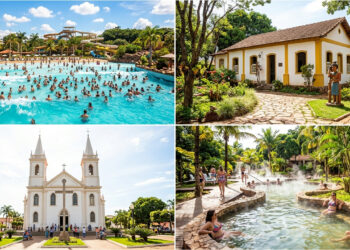 Cidade ideal para quem busca piscinas termais quentes recebe mais de 2 milhões de turistas por ano em seus parques aquáticos, alimentados por poço