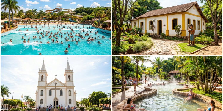 Cidade ideal para quem busca piscinas termais quentes recebe mais de 2 milhões de turistas por ano em seus parques aquáticos, alimentados por poço
