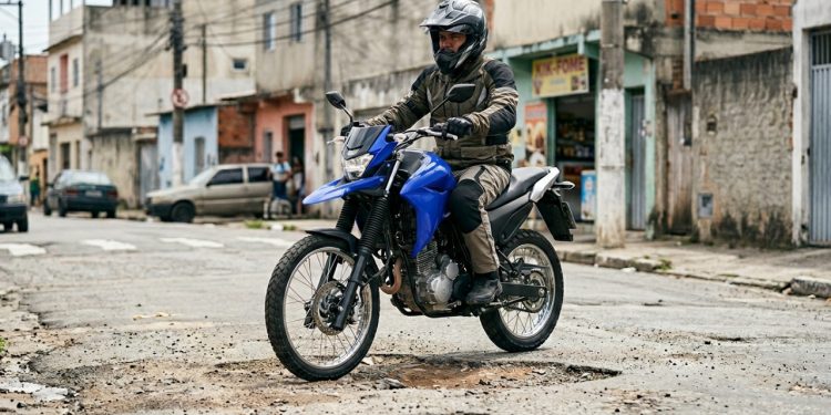 A aventureira de média cilindrada da Yamaha entrega 35 km por litro e traz suspensão reforçada contra crateras por 25 mil reais