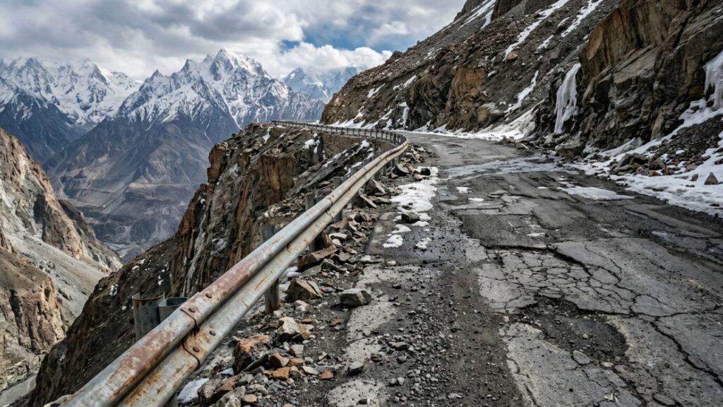 A rodovia pavimentada mais alta do mundo erguida a 4.600 metros de altitude cravada na Cordilheira dos Himalaias