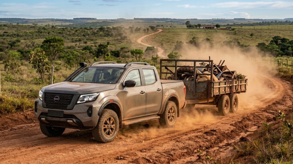 A caminhonete com caçamba de 1.054 litros e reboque de até 2.800 kg mira quem usa força como ferramenta de verdade