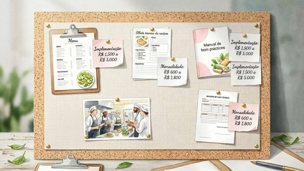 Quanto um nutricionista cobra para elaborar cardápio de restaurante e o que está incluso no serviço