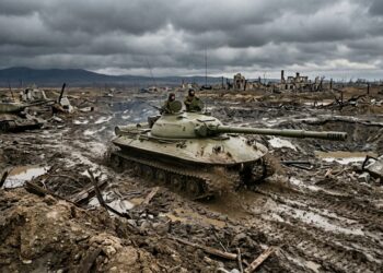 O tanque de guerra com 4 lagartas e formato de disco voador projetado para sobreviver a uma explosão nuclear