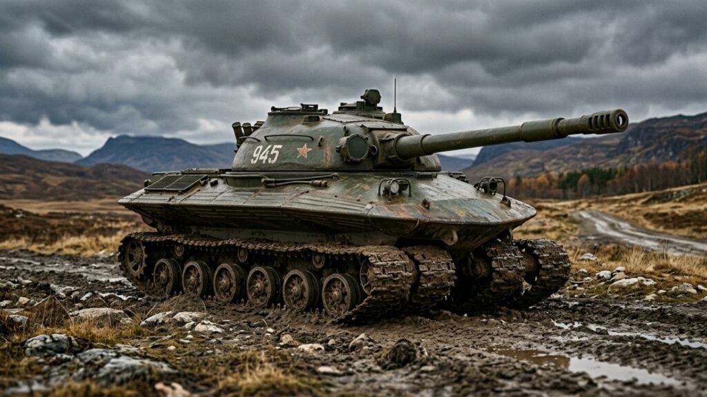 O tanque de guerra com 4 lagartas e formato de disco voador projetado para sobreviver a uma explosão nuclear