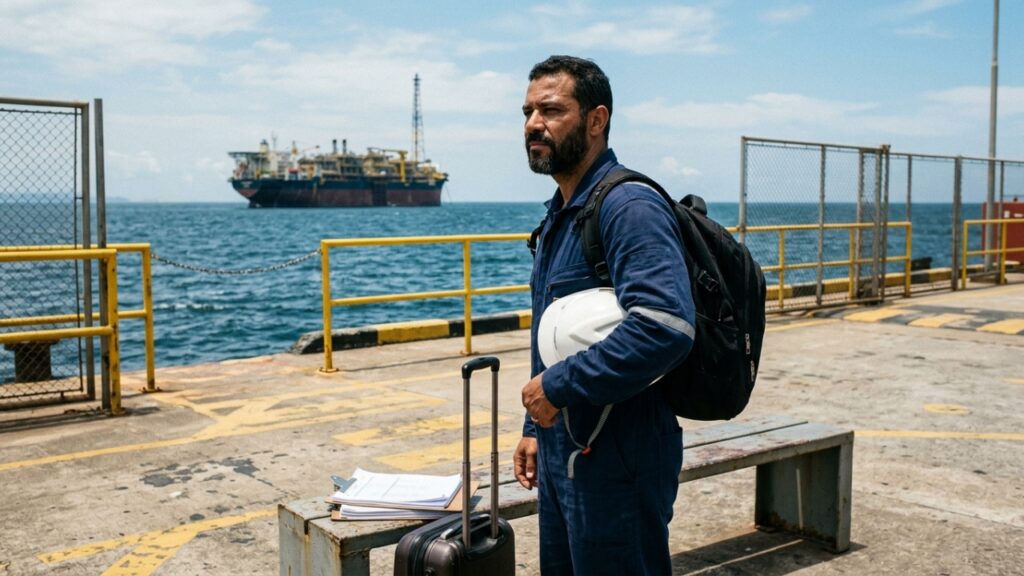 Quanto ganha um operador de plataforma de petróleo em 2026 e como funciona a escala de embarque que divide o mês entre mar e terra