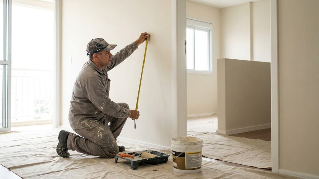 Quanto um pintor cobra para pintar um apartamento de 50 m² em 2026, e por que parede manchada encarece o serviço
